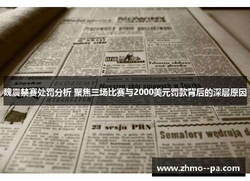 魏震禁赛处罚分析 聚焦三场比赛与2000美元罚款背后的深层原因 魏震禁赛处罚分析 聚焦三场比赛与2000美元罚款背后的深层原因