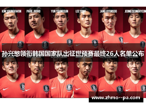 孙兴慜领衔韩国国家队出征世预赛最终26人名单公布
